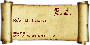 Róth Laura névjegykártya